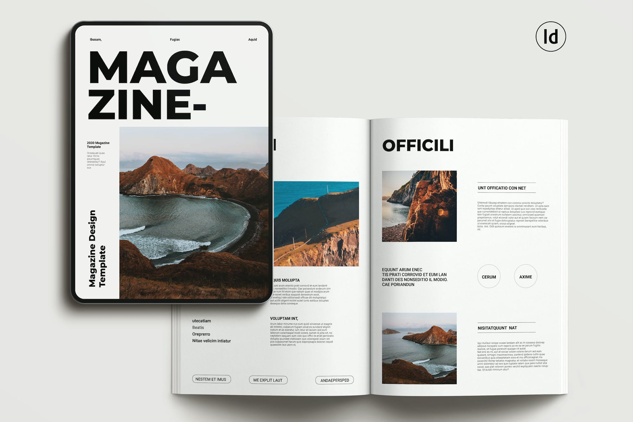 Minimal Magazine InDesign Template