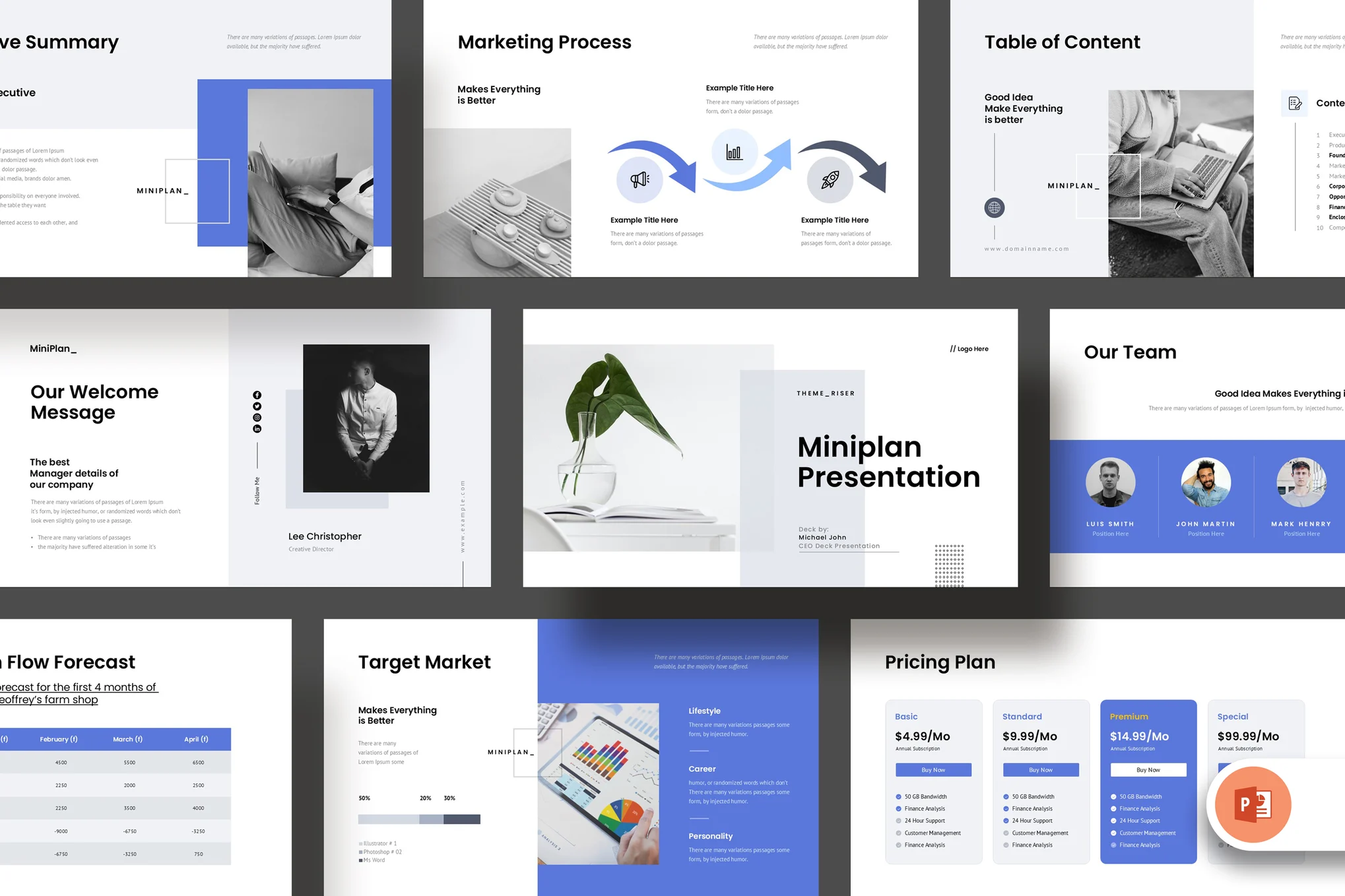 Miniplan - Business PowerPoint Template