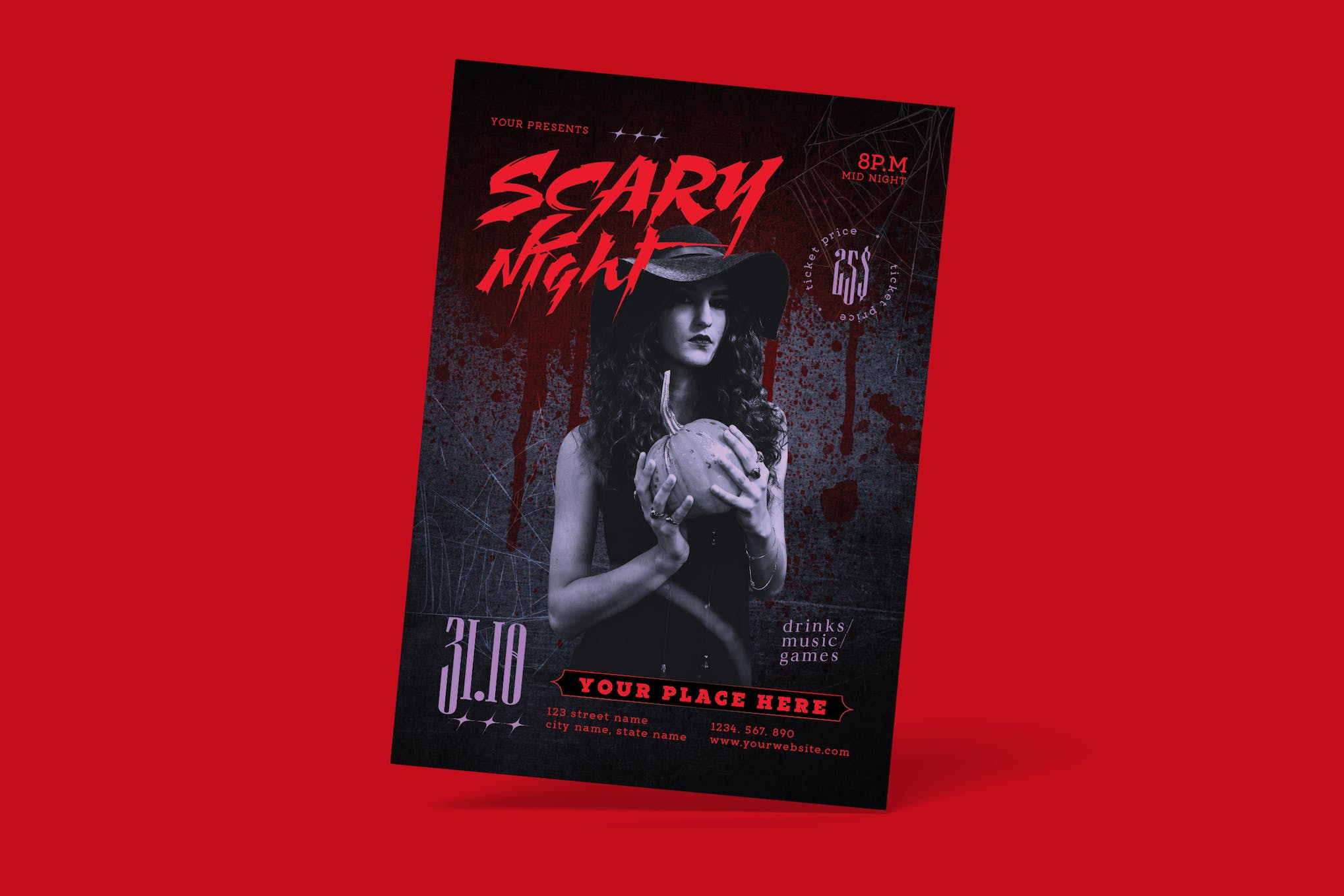 Modern Halloween Party Flyer Template