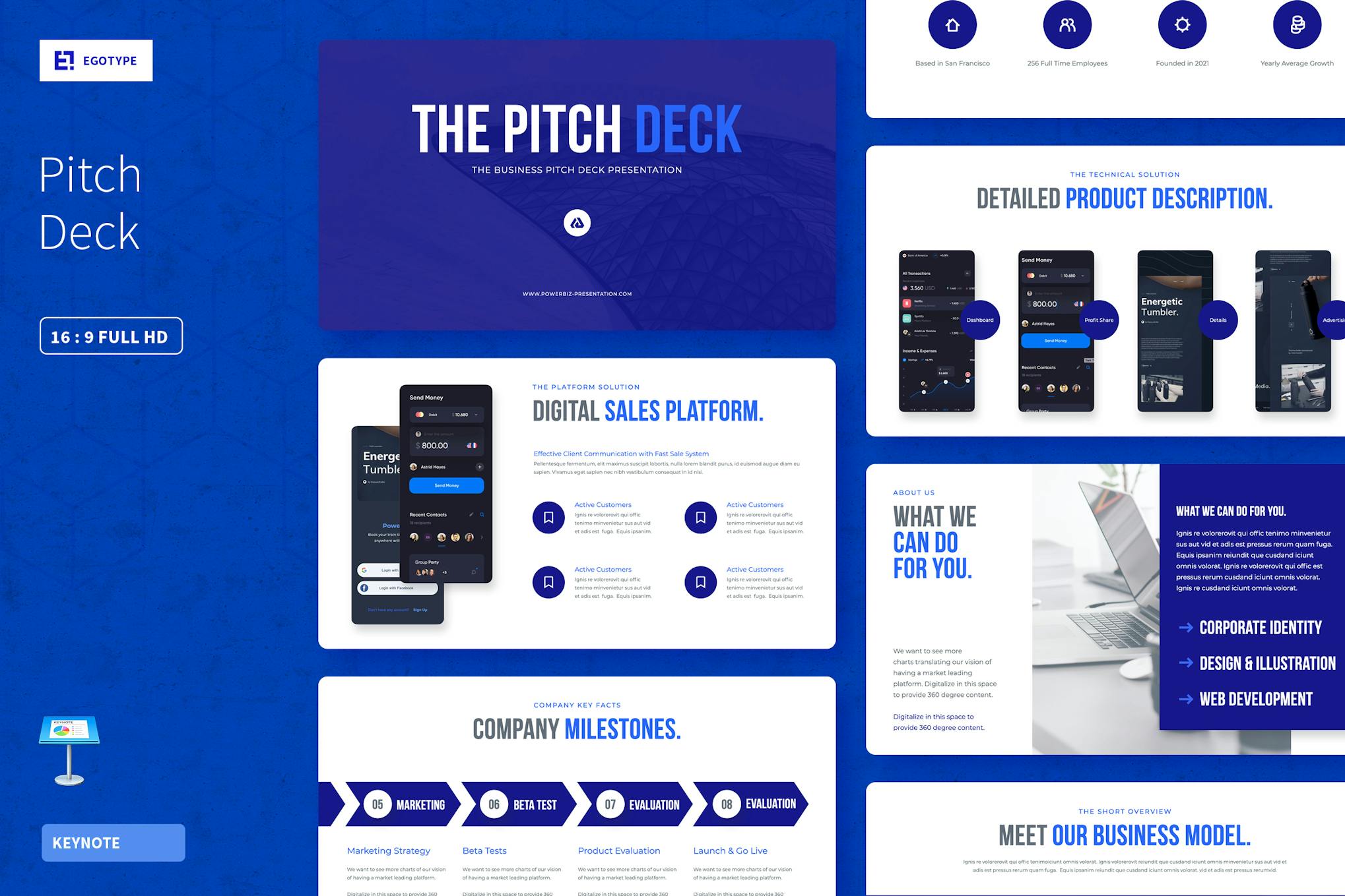 Modern Pitch Deck Keynote Template