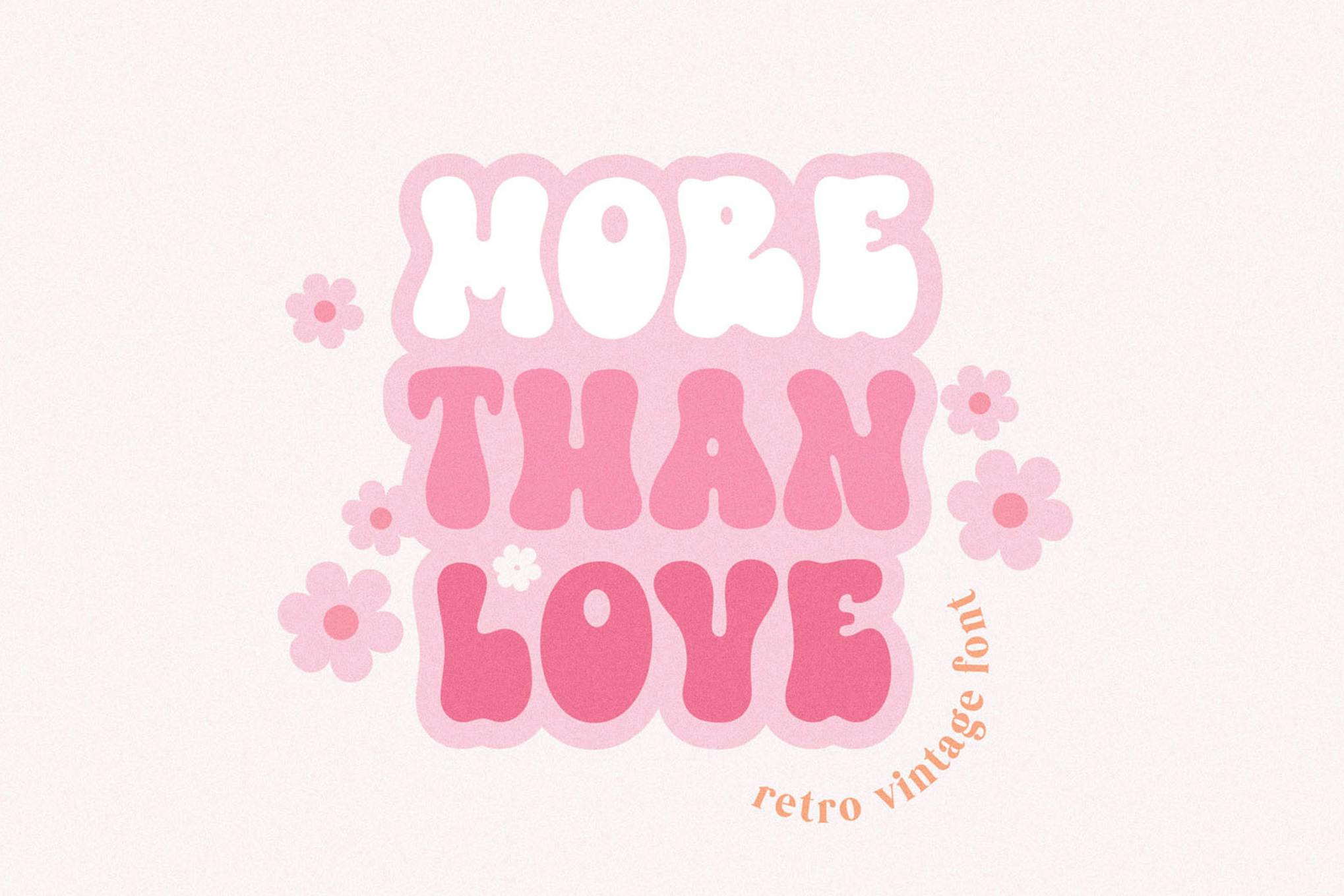 More Than Love - Retro Cricut Font
