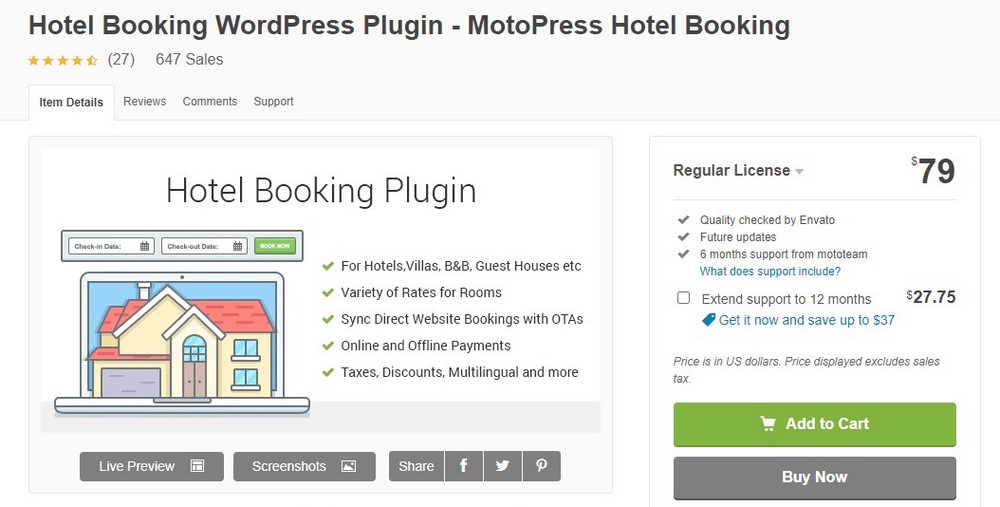 motopress hotel booking