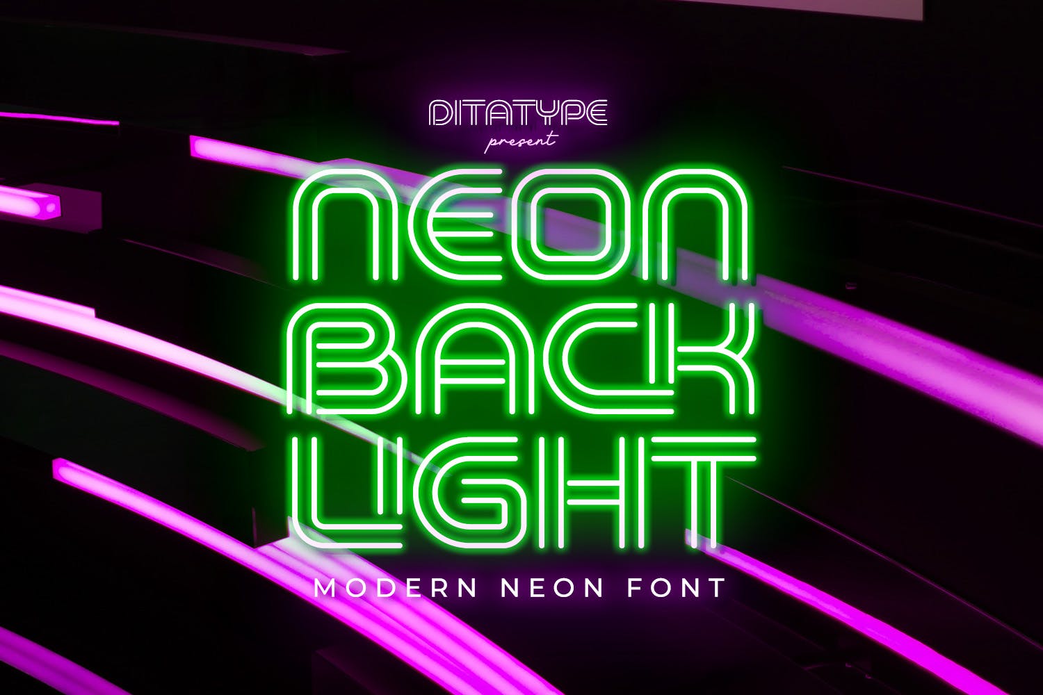 Neon Backlight Typeface