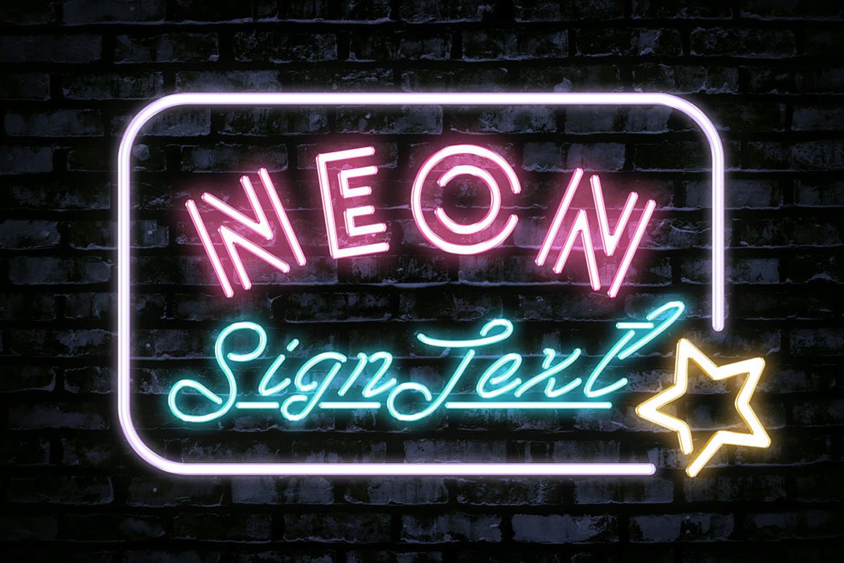 neon effect photoshop