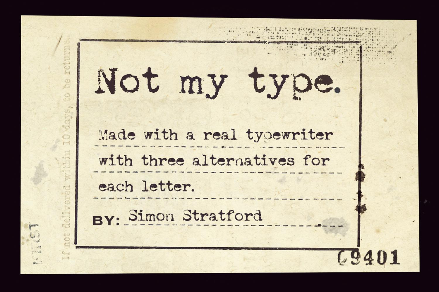 Not My Type Typewriter Font