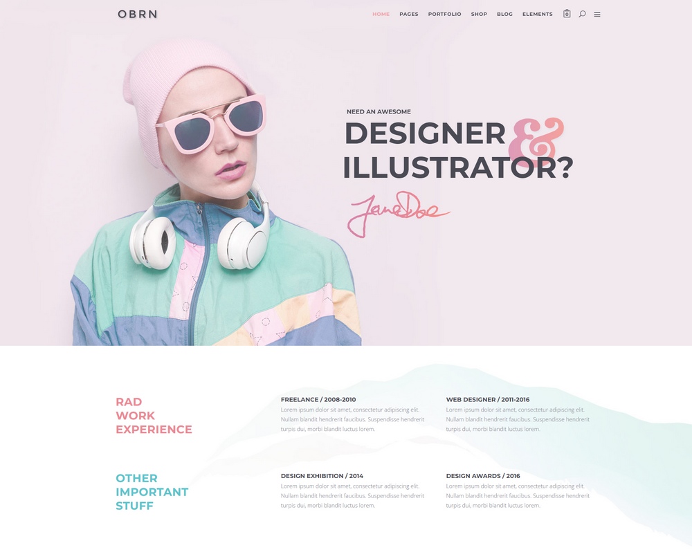 oberon wp theme