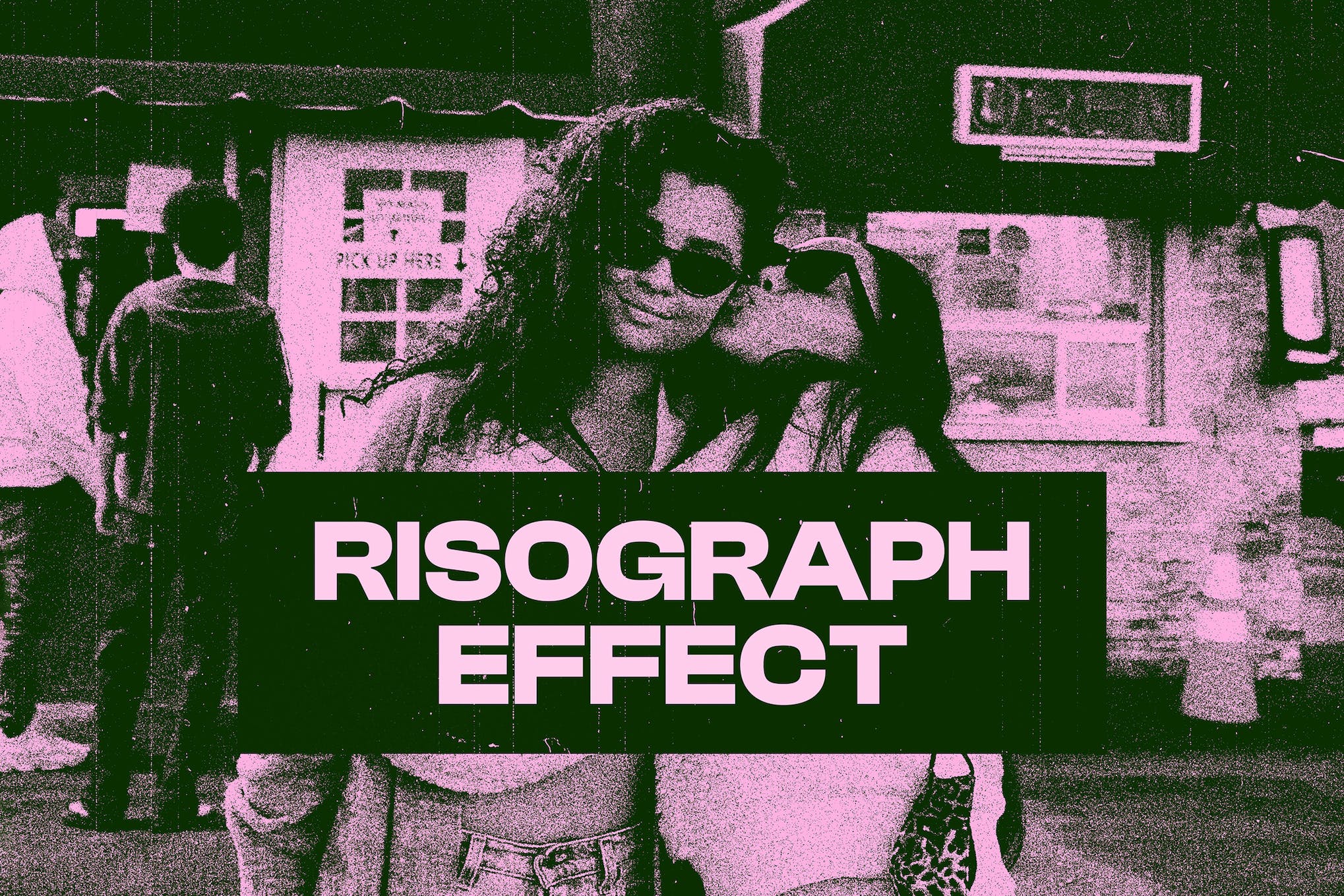 Old Risograph Photo Effect