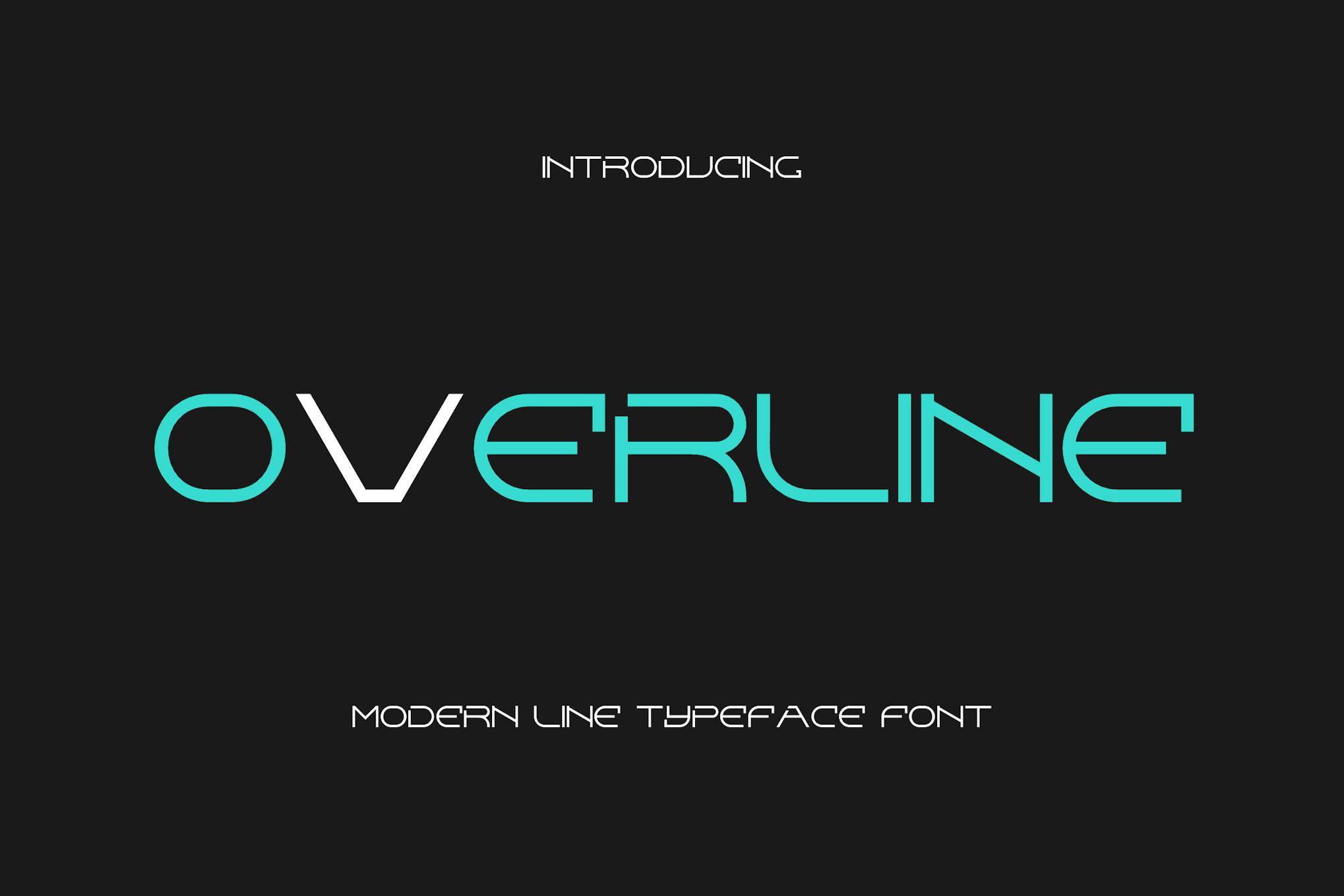 Overline Futuristic Font