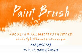 20 Paintbrush Fonts Hand Painted Typefaces Theme Junkie Paint Brush Font 331 1 330x220