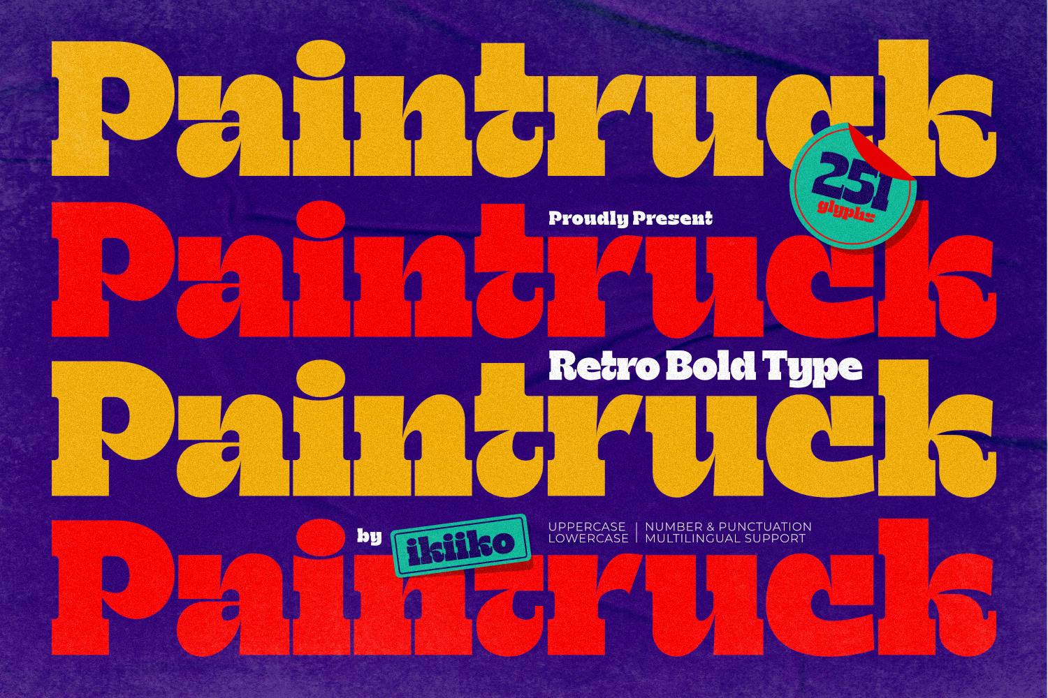 Paintruck - Retro Bold Font