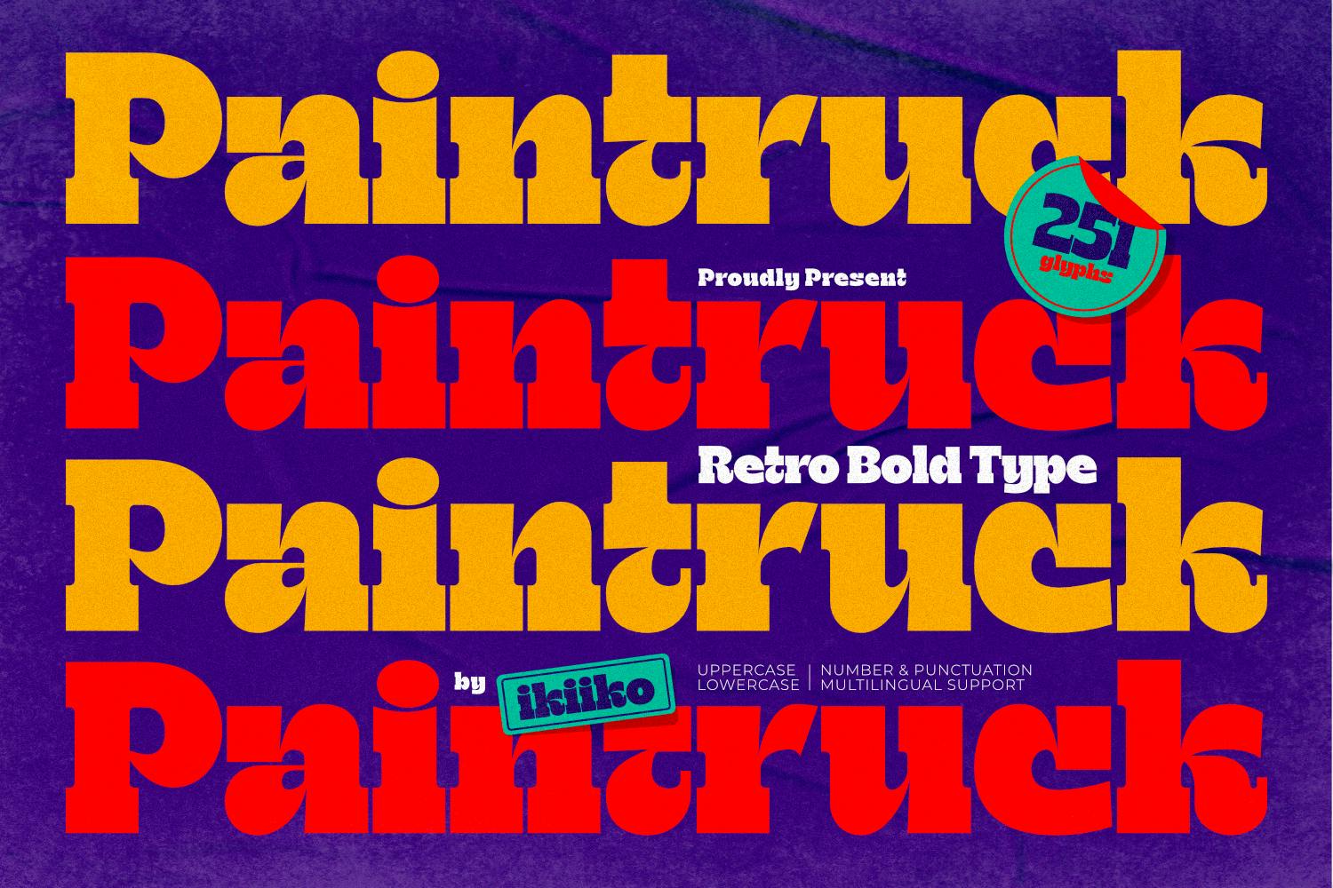 Paintruck Retro Bold Font