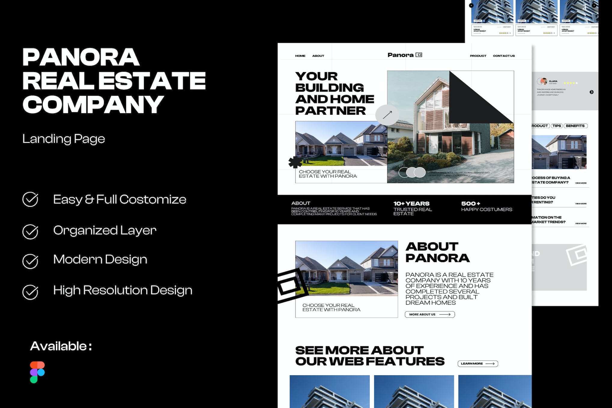 Panora - Real Estate Company Landing Page