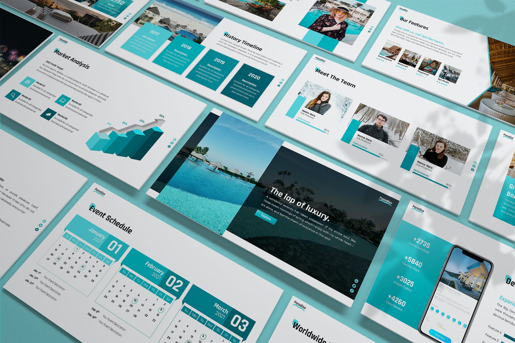 Paradiso Vacation PowerPoint Template