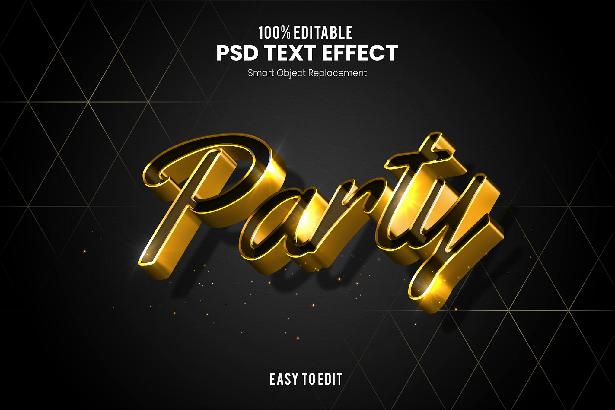 Party 3D Text Effect