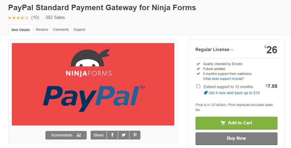 paypal gateway for ninja forms