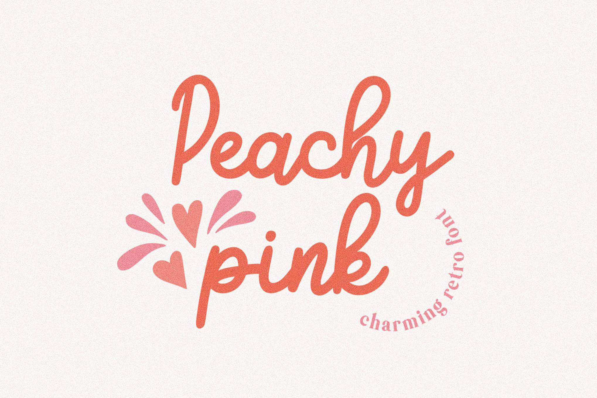Peachy Pink - Handwritten Cricut Font