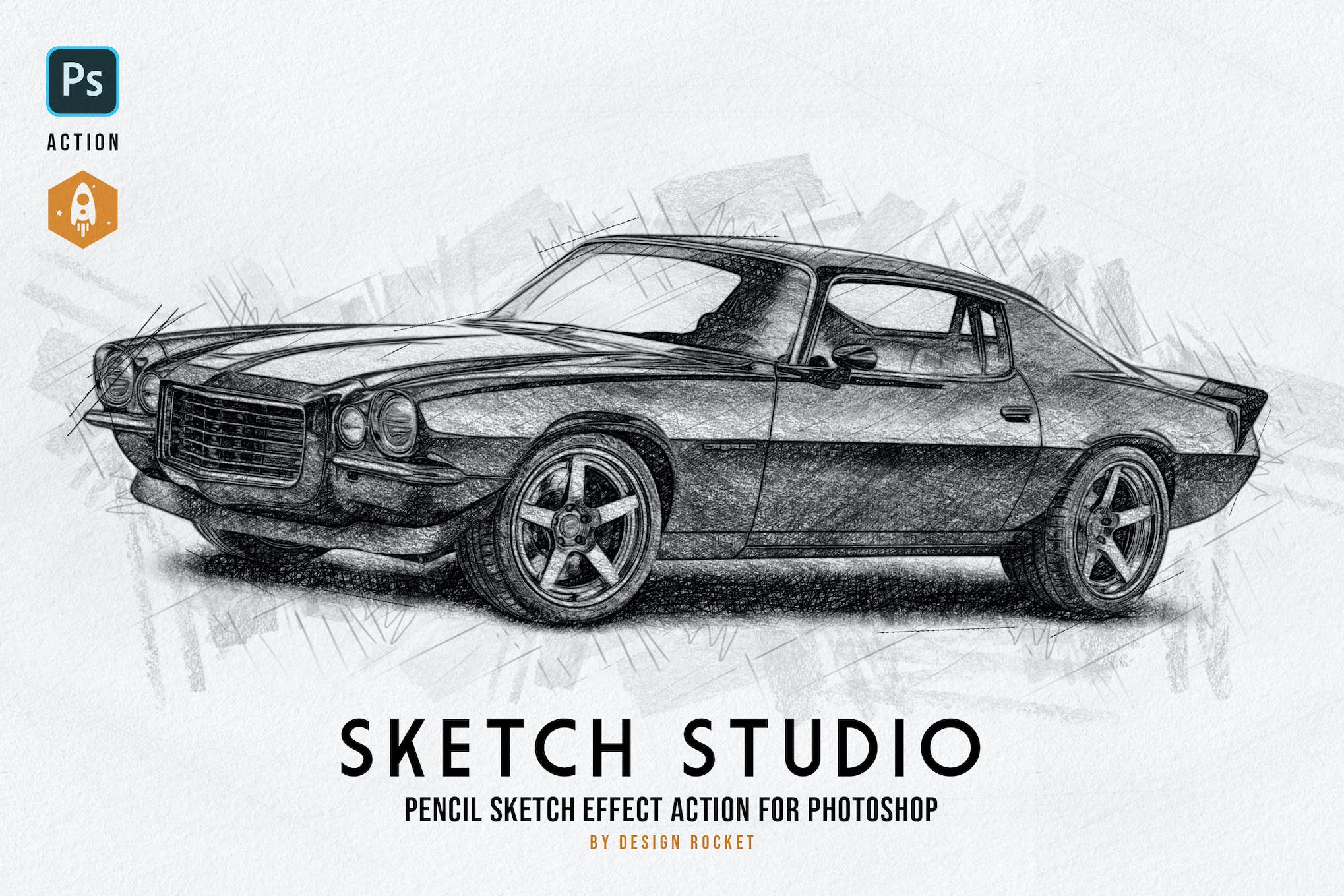 19 in 1 Sketch PS Action Bundle - Luckystudio4u