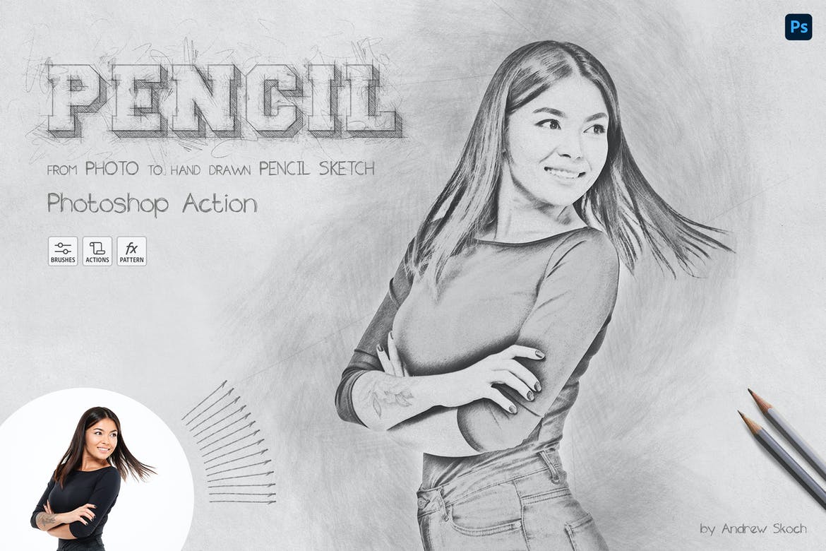 Free Architecture Sketch Photoshop Actions - Photoshop Tutorials