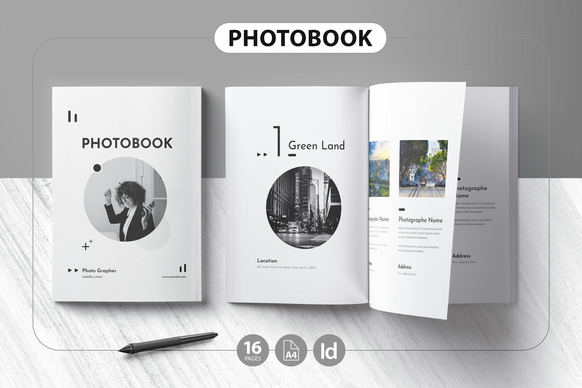 Photobook Template for InDesign