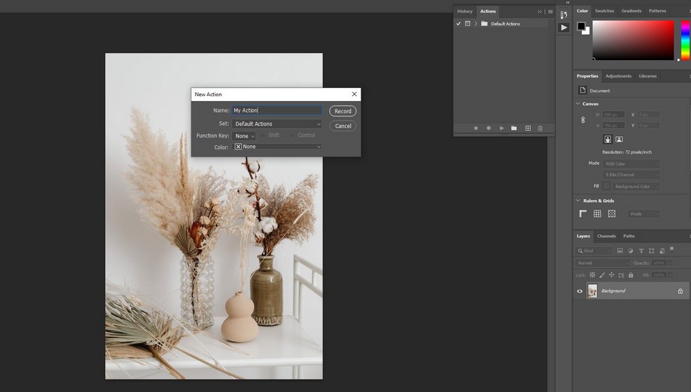 photoshop create action 1