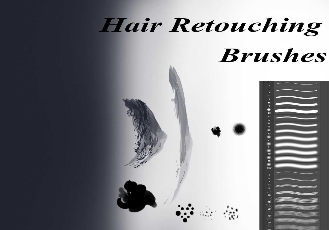 photoshop hair brushes