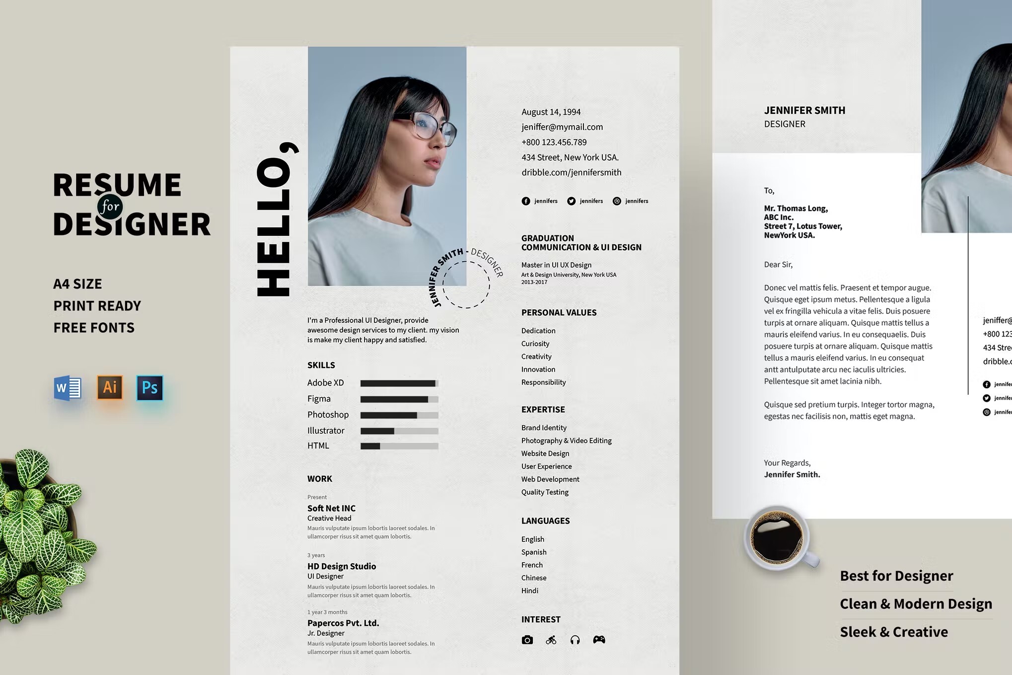 photoshop resume