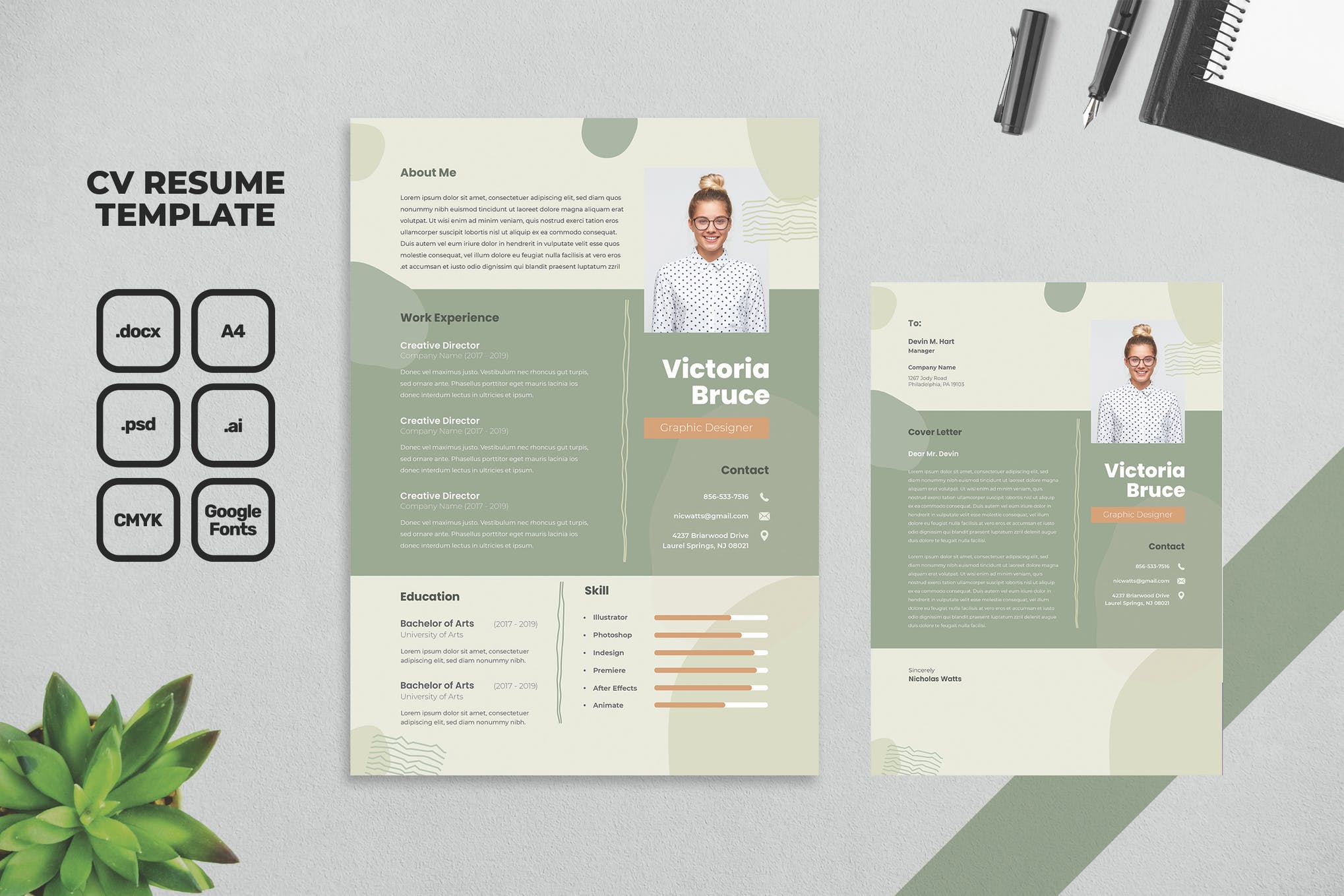 photoshop resume template