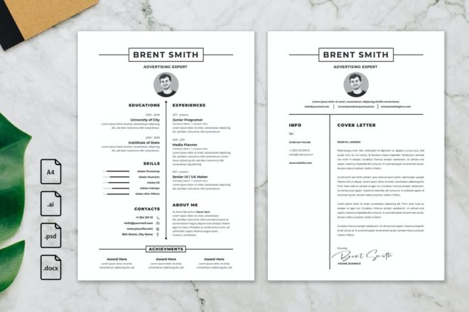 simple creative resume template free photoshop