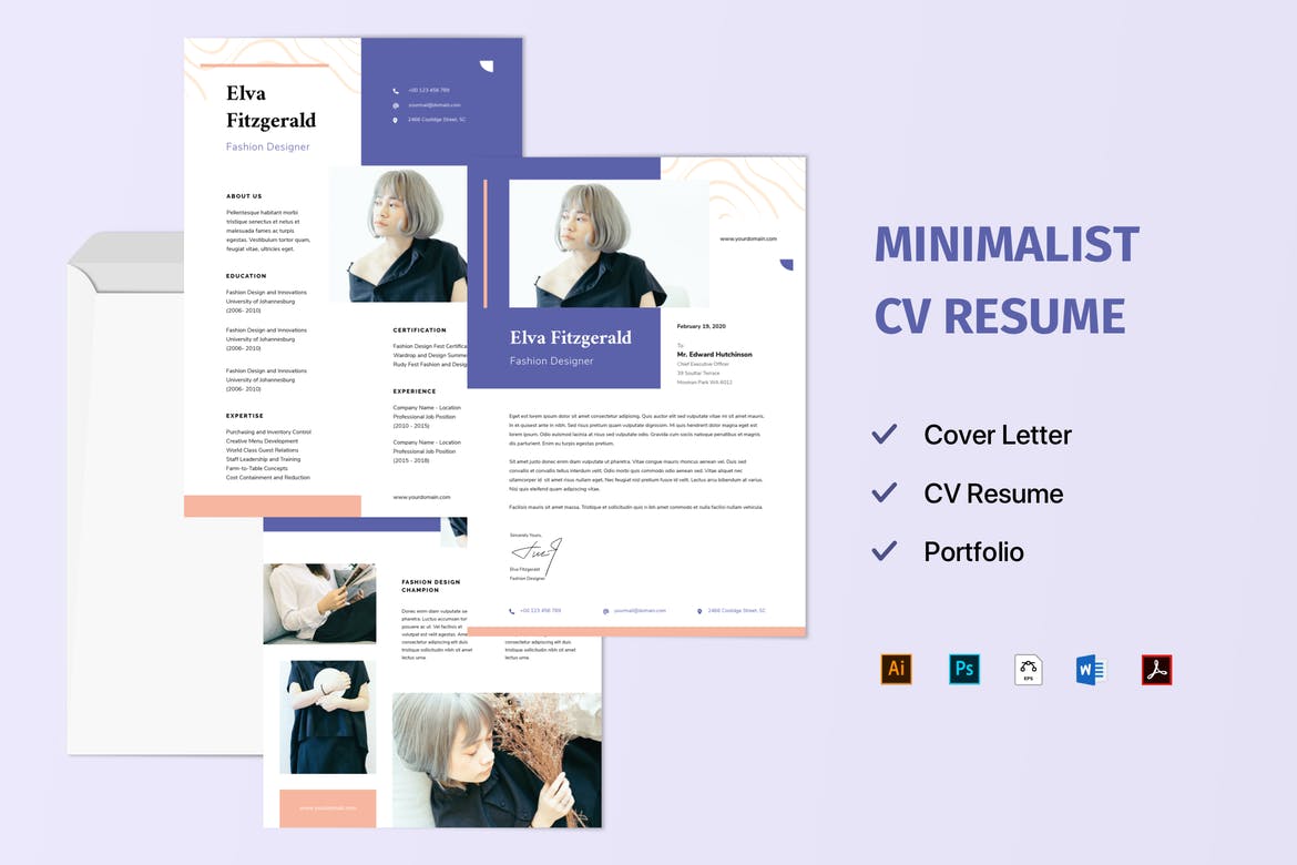 professional resume template psd free download