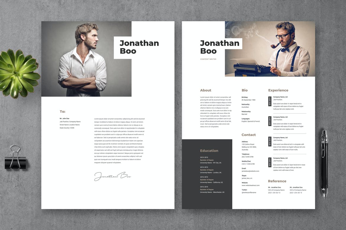 Photoshop Resume Template Free from www.theme-junkie.com