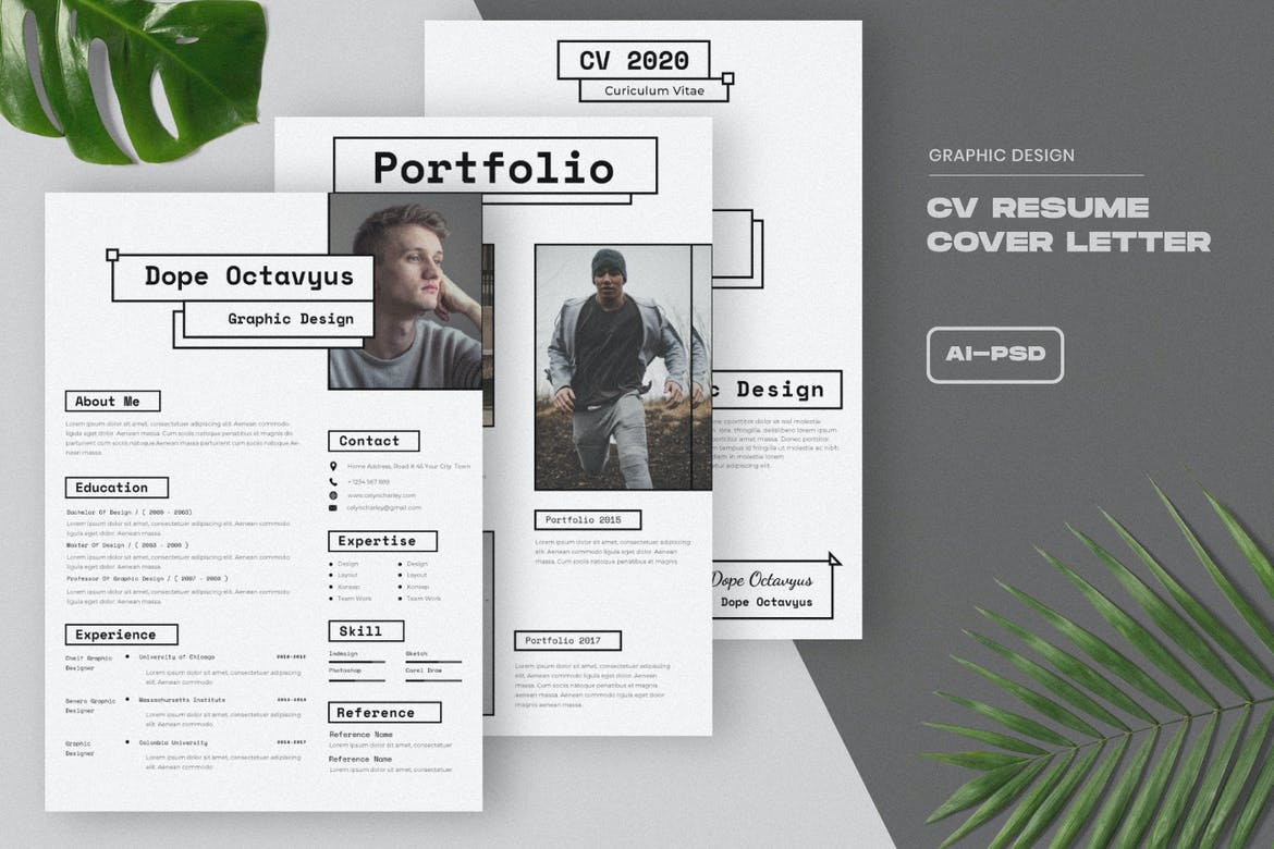 professional resume template psd free download