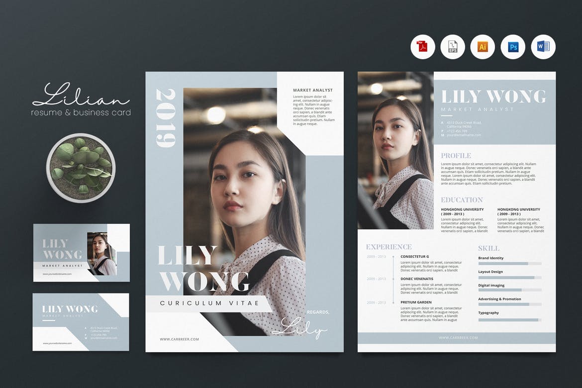 professional resume template psd free download