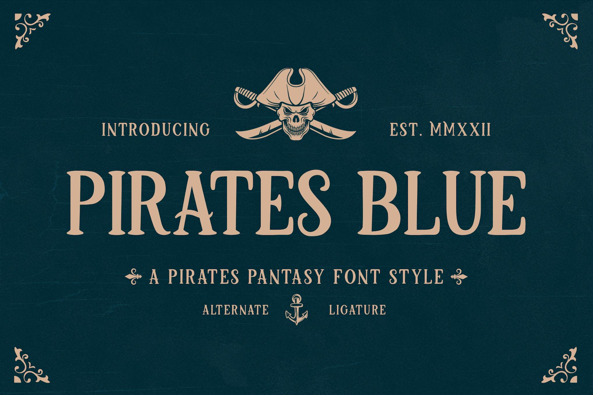 Pirates Blue Fantasy Font