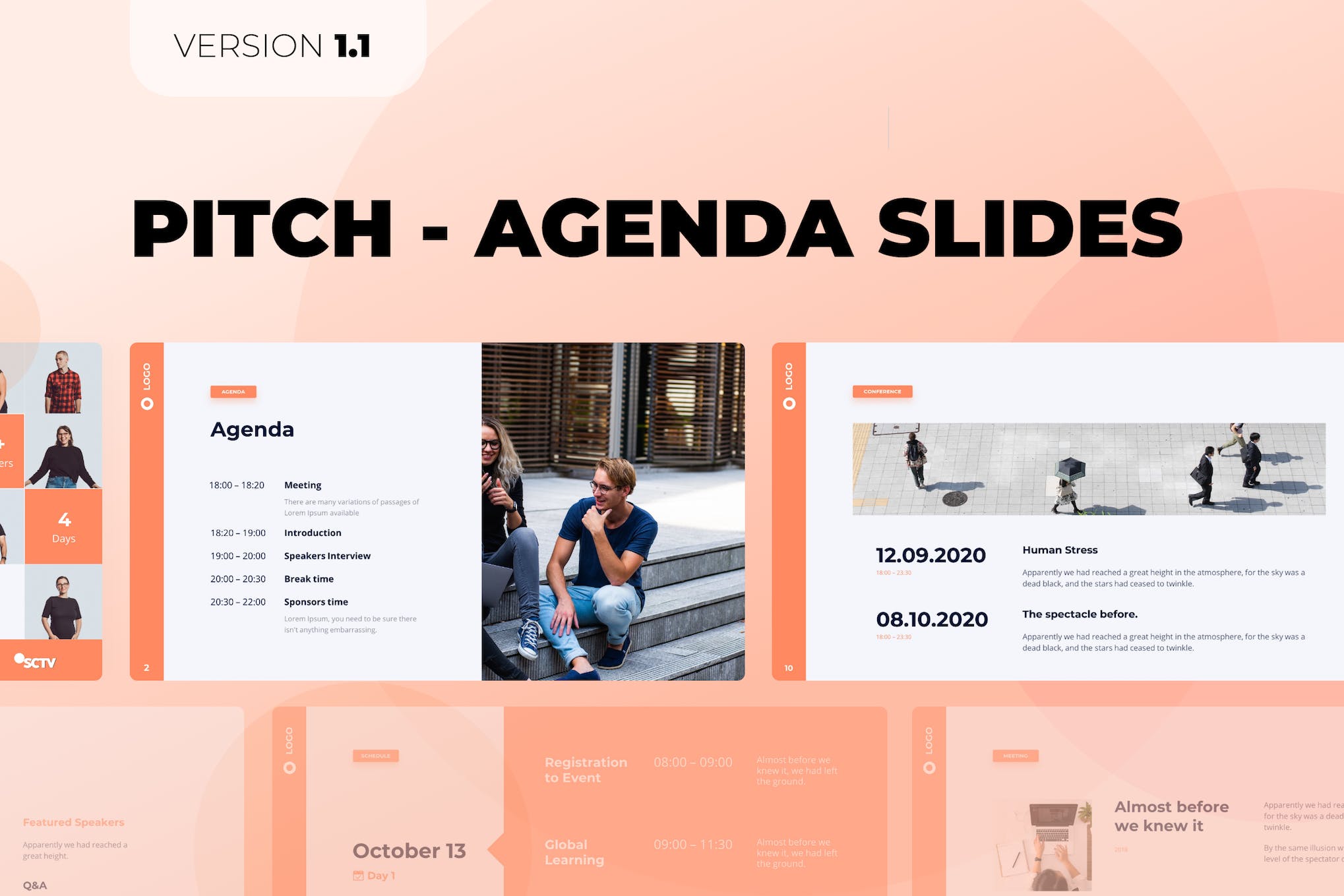 Pitch Agenda Animated PowerPoint Template