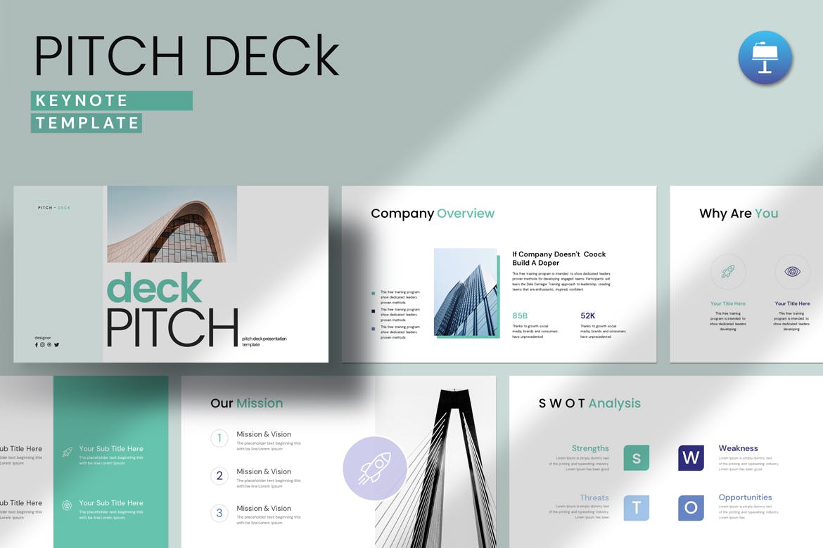 Pitch Deck Keynote Presentation Template