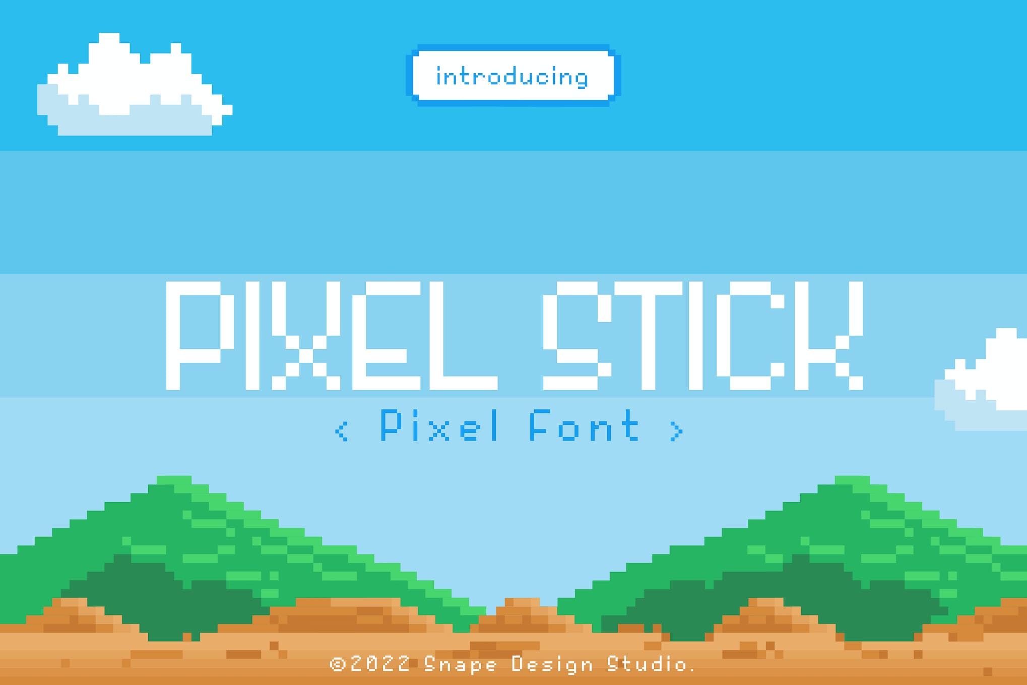 Pixel Stick Typeface