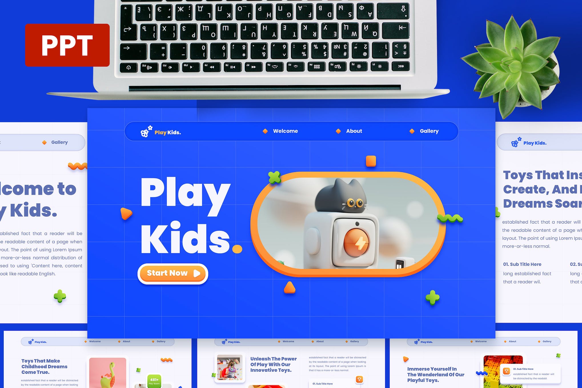 Play Kids - Cute PowerPoint Template