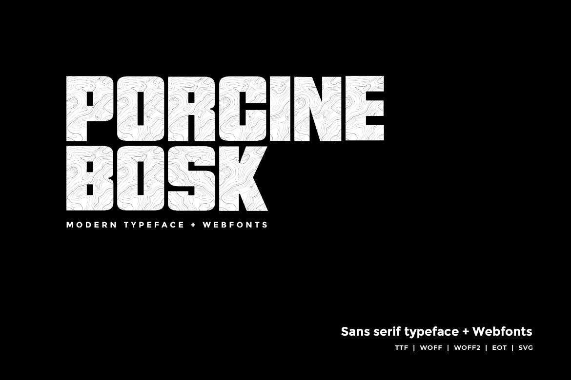 Porcine Bosk Block Typeface