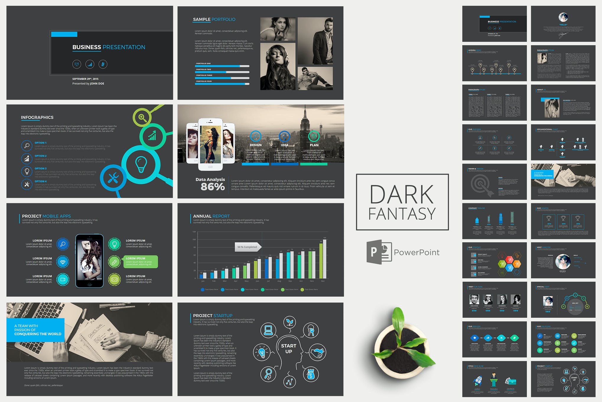 presentation templates dark