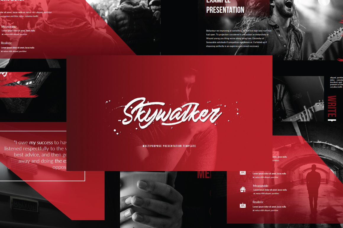 presentation template dark