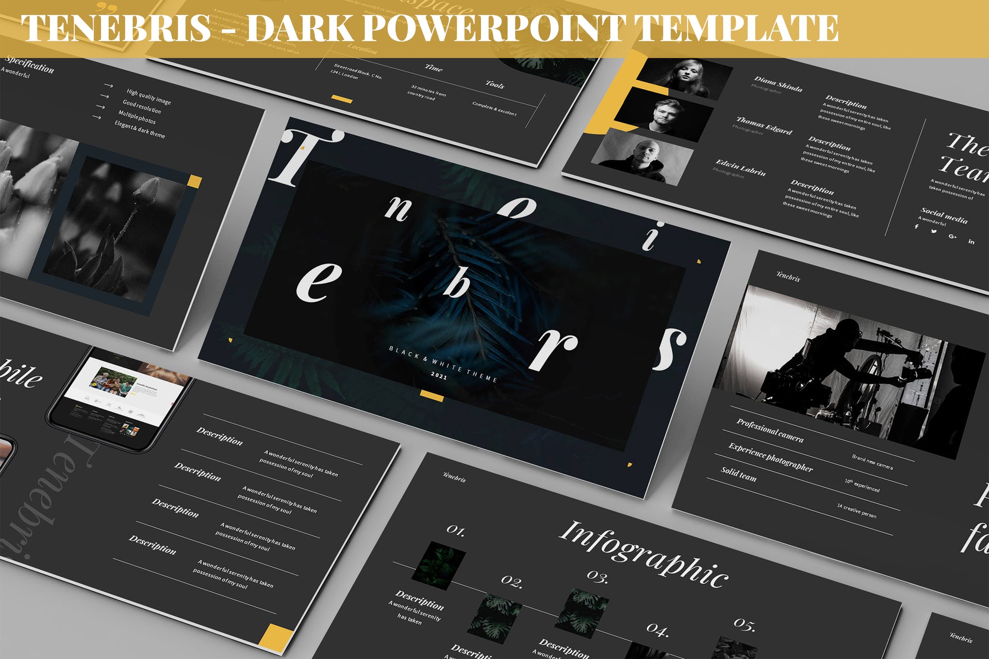 presentation template dark