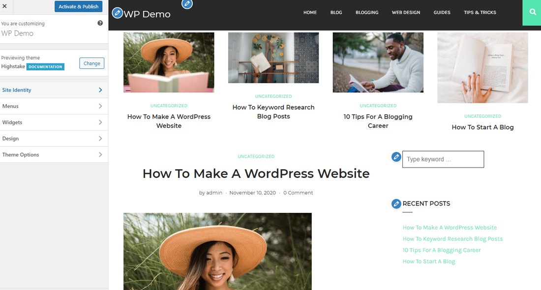 preview theme