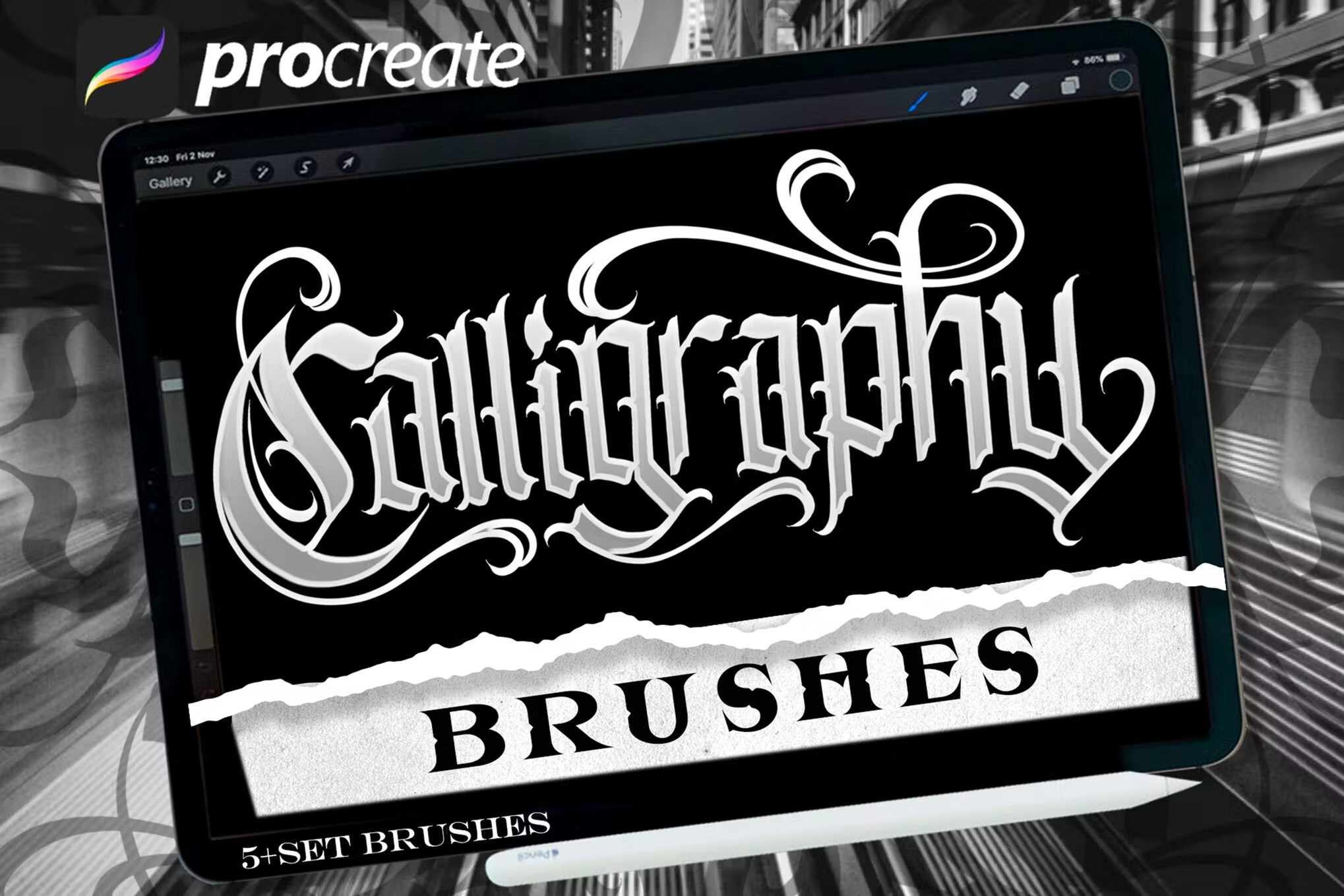 procreate calligraphy brushes