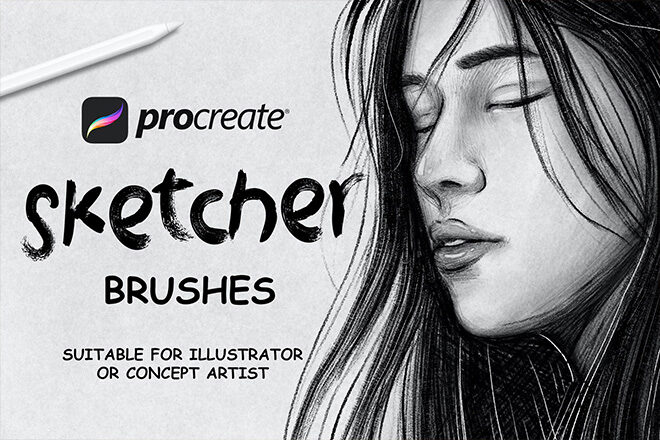 free procreate sketching brushes