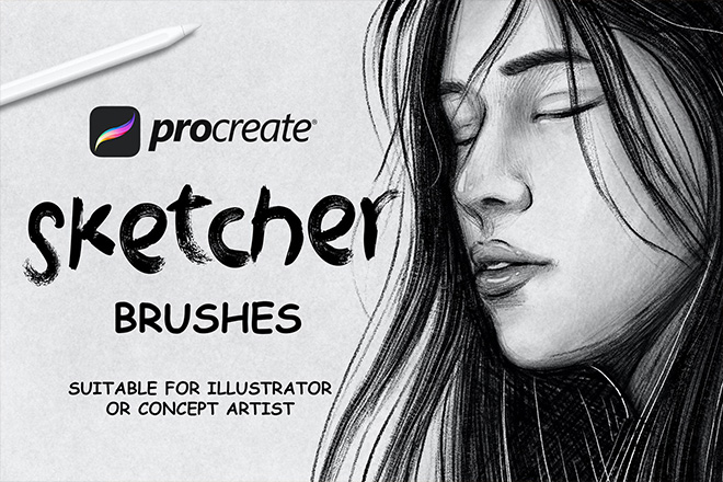 Sketchbook Procreate Brushes - Sketch Mixed Media - Design Cuts