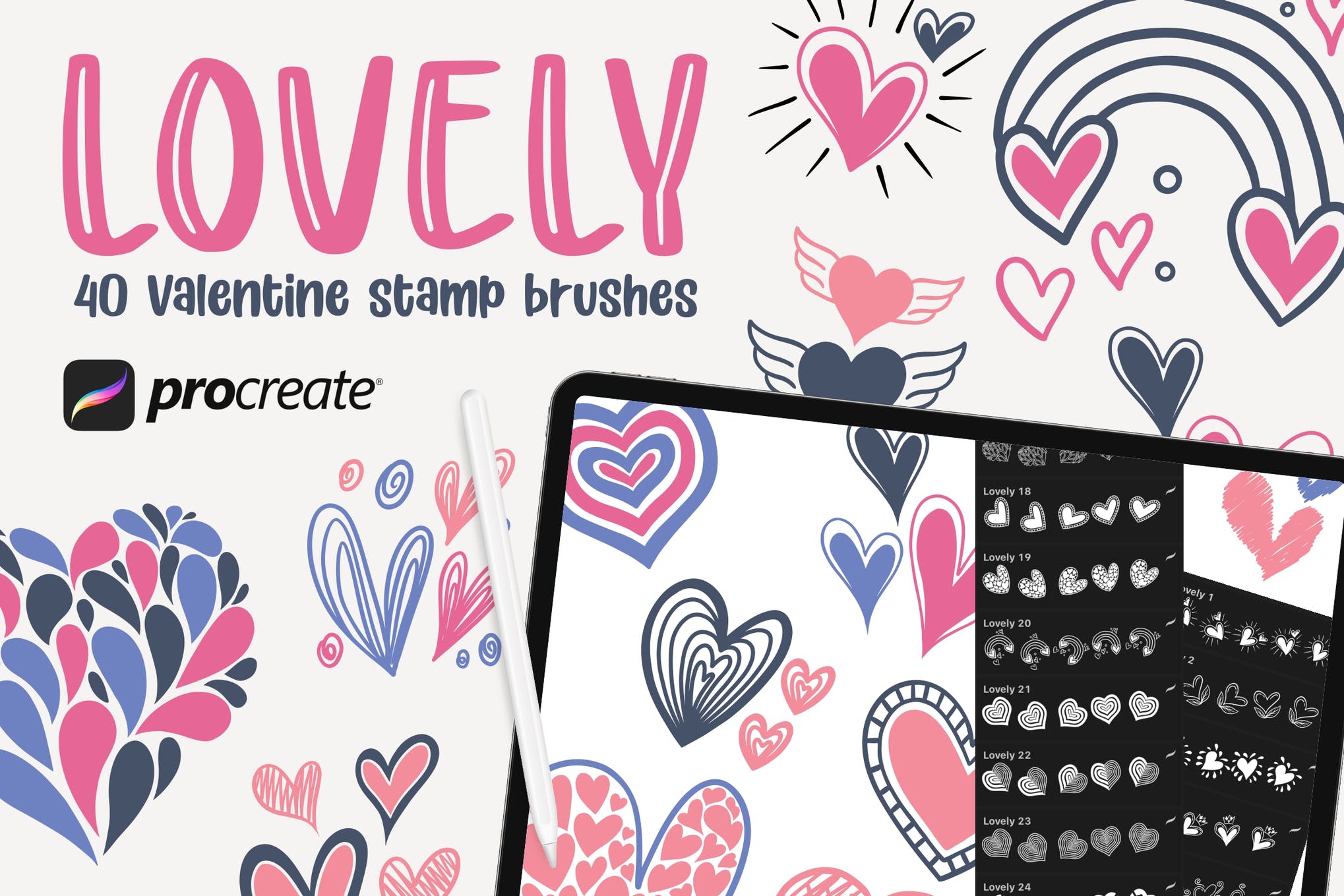 valentines day procreate brushes free