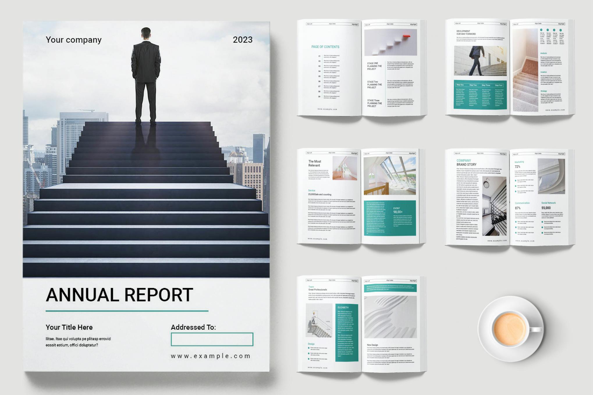 Professional InDesign Annual Report Template