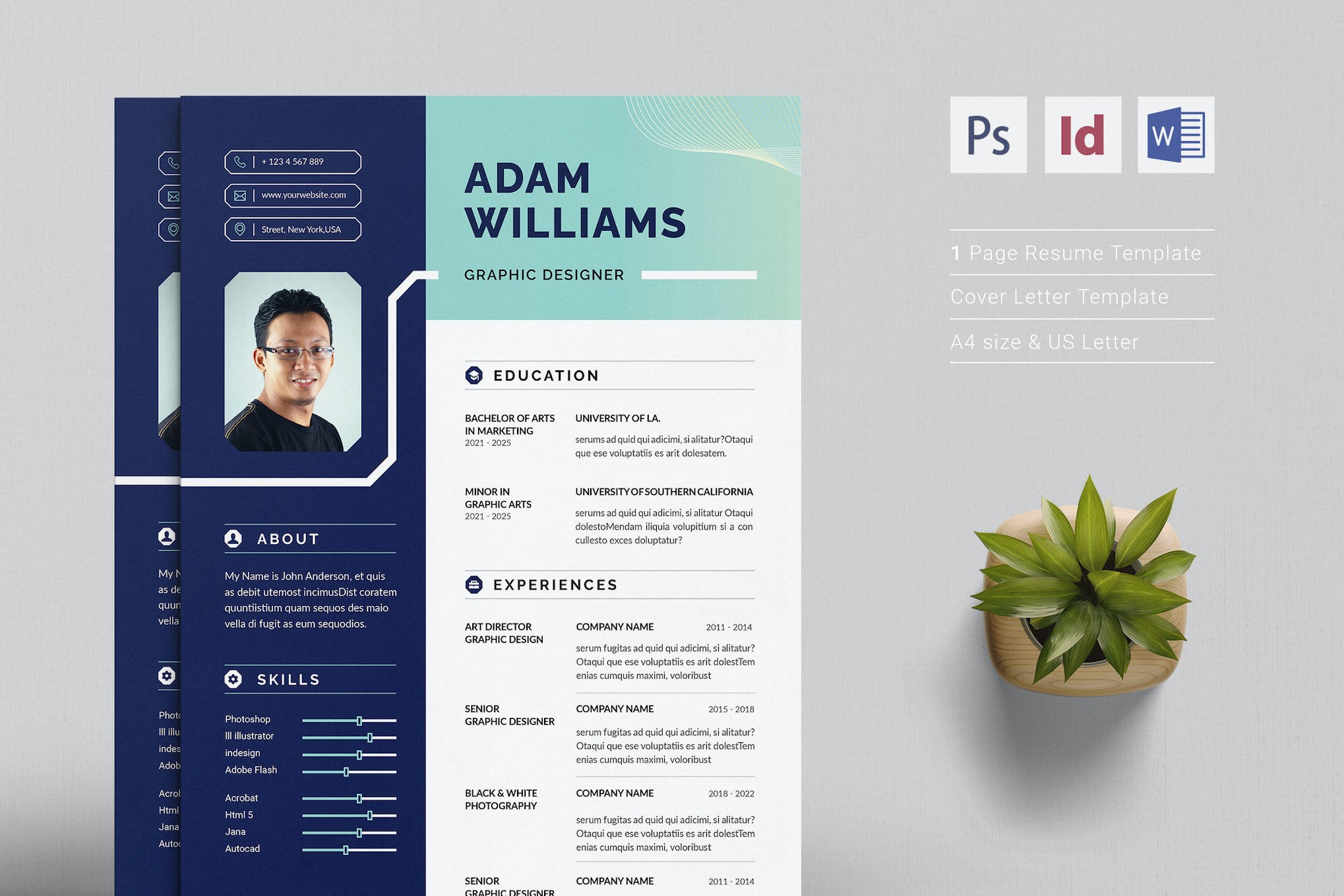 Professional InDesign Resume Template