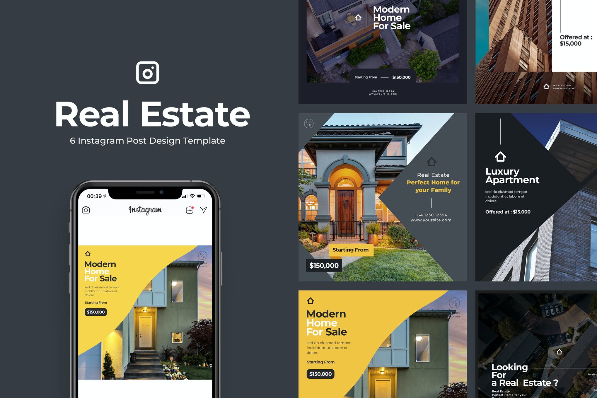 real estate instagram templates