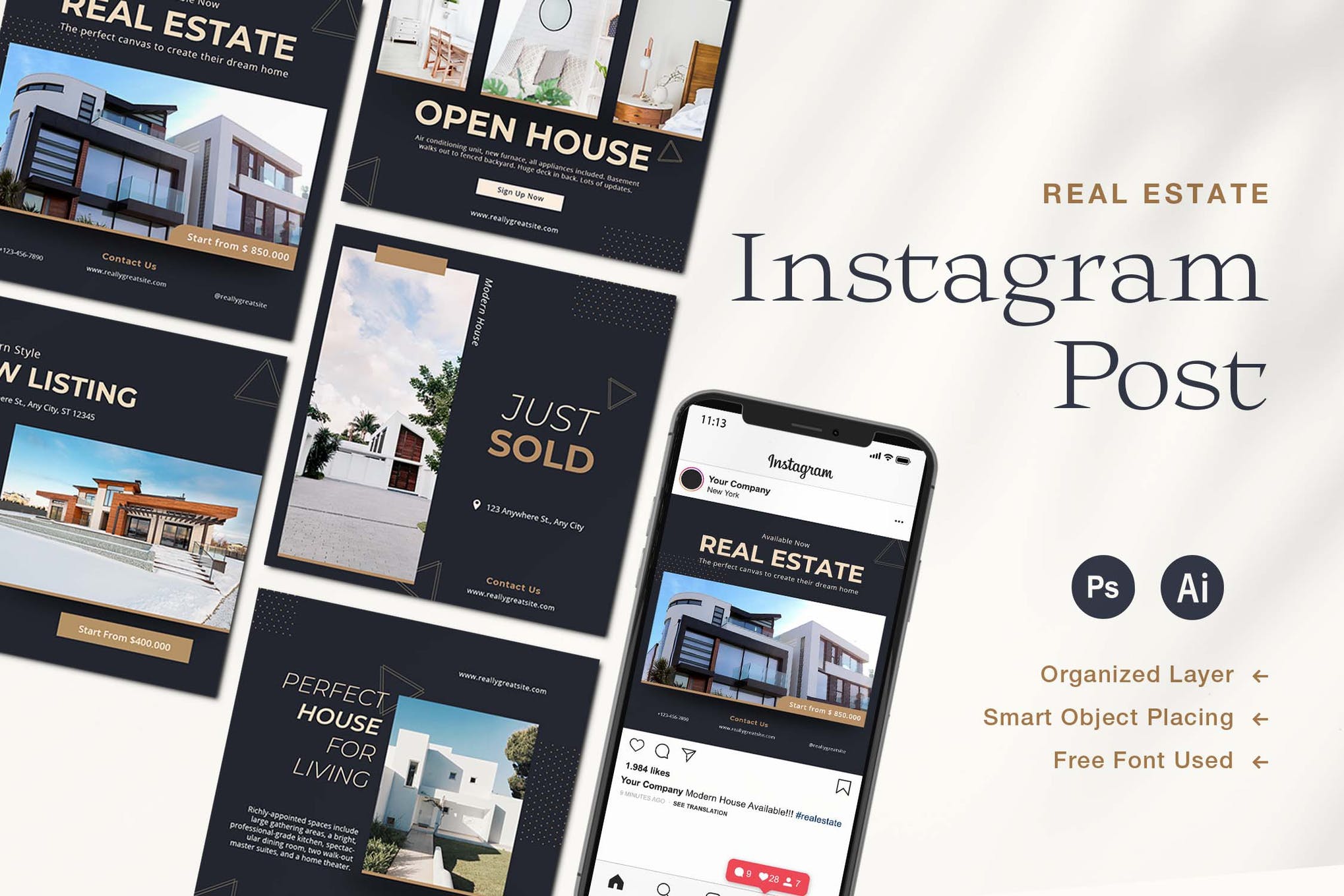 real estate instagram templates